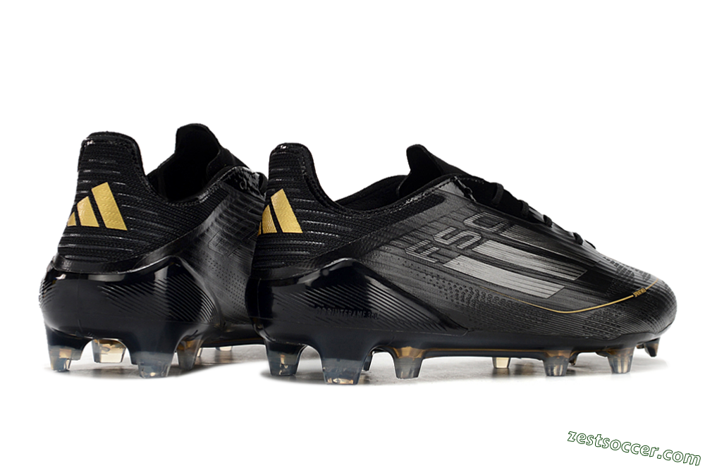 Adidas F50 Elite FG Low-Tops Soccer Cleats - Black/Silver/Gold 6