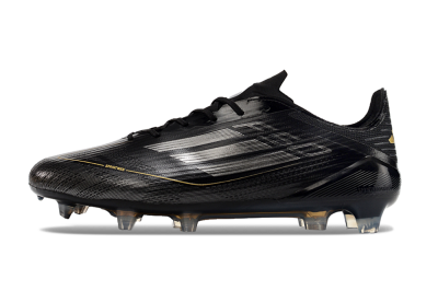 Adidas F50 Elite FG Low-Tops Soccer Cleats - Black/Silver/Gold
