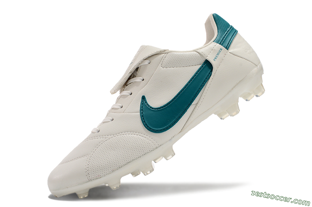 Nike The Premier 3 FG Low-Tops Soccer Cleats - White/Blue 5