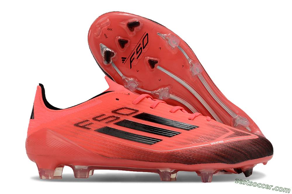 Adidas F50 Adizero FG Low-Tops Soccer Cleats - Red/Black 0