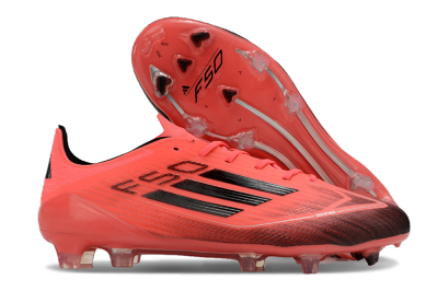 Adidas F50 Adizero FG Low-Tops Soccer Cleats - Red/Black
