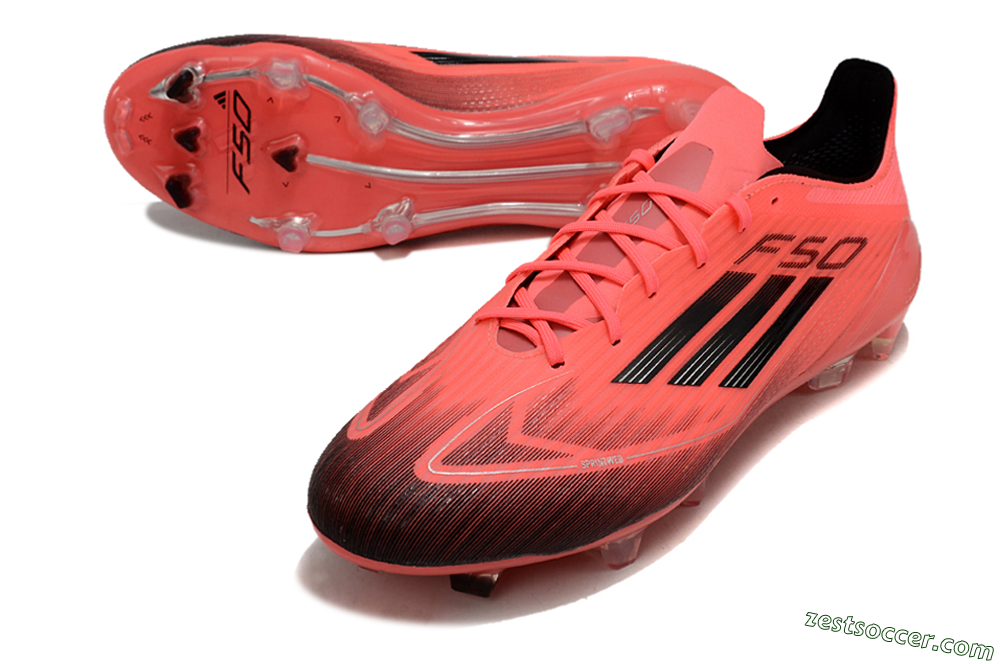 Adidas F50 Adizero FG Low-Tops Soccer Cleats - Red/Black 3