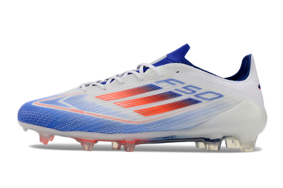 Adidas F50 Adizero FG Low-Tops Soccer Cleats - White/Blue/Pink