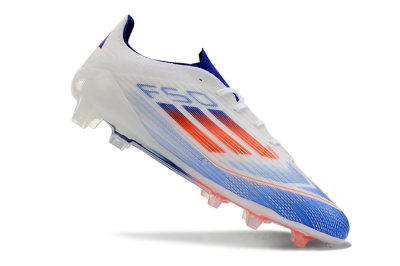 Adidas F50 Adizero FG Low-Tops Soccer Cleats - White/Blue/Pink