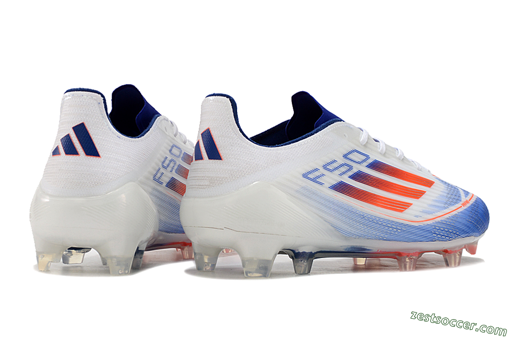 Adidas F50 Adizero FG Low-Tops Soccer Cleats - White/Blue/Pink 6