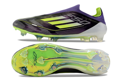 Adidas F50+ Adizero FG Low-Tops Soccer Cleats - Purple/Yellow/Blue