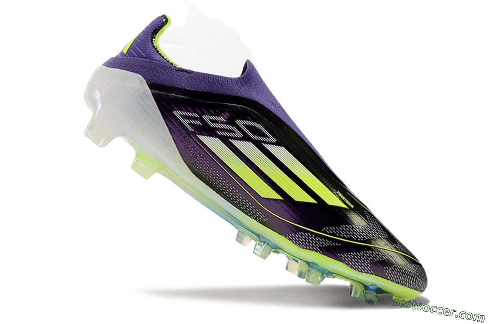 Adidas F50+ Adizero FG Low-Tops Soccer Cleats - Purple/Yellow/Blue 4