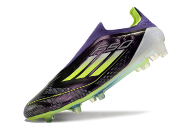 Adidas F50+ Adizero FG Low-Tops Soccer Cleats - Purple/Yellow/Blue