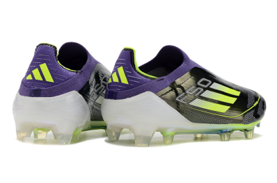 Adidas F50+ Adizero FG Low-Tops Soccer Cleats - Purple/Yellow/Blue