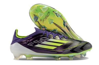 Adidas F50 Adizero FG Low-Tops Soccer Cleats - Purple/Yellow/White