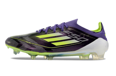 Adidas F50 Adizero FG Low-Tops Soccer Cleats - Purple/Yellow/White