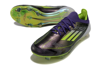 Adidas F50 Adizero FG Low-Tops Soccer Cleats - Purple/Yellow/White