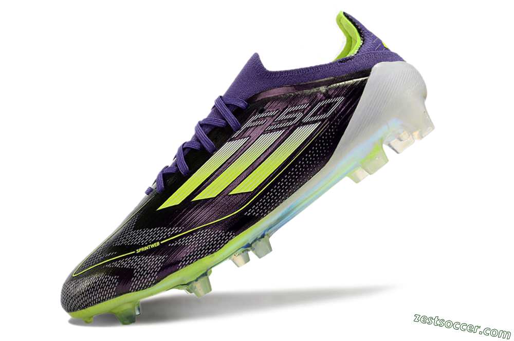 Adidas F50 Adizero FG Low-Tops Soccer Cleats - Purple/Yellow/White 4