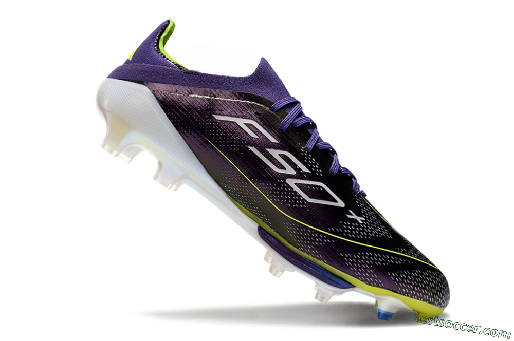 Adidas F50 Lightstrike Pro FG Low-Tops Soccer Cleats - Purple/Yellow/Blue 4
