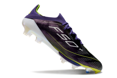 Adidas F50 Lightstrike Pro FG Low-Tops Soccer Cleats - Purple/Yellow/Blue