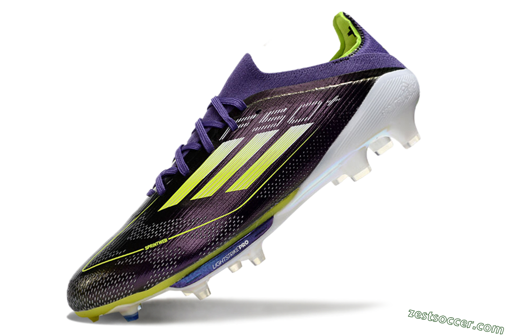 Adidas F50 Lightstrike Pro FG Low-Tops Soccer Cleats - Purple/Yellow/Blue 5