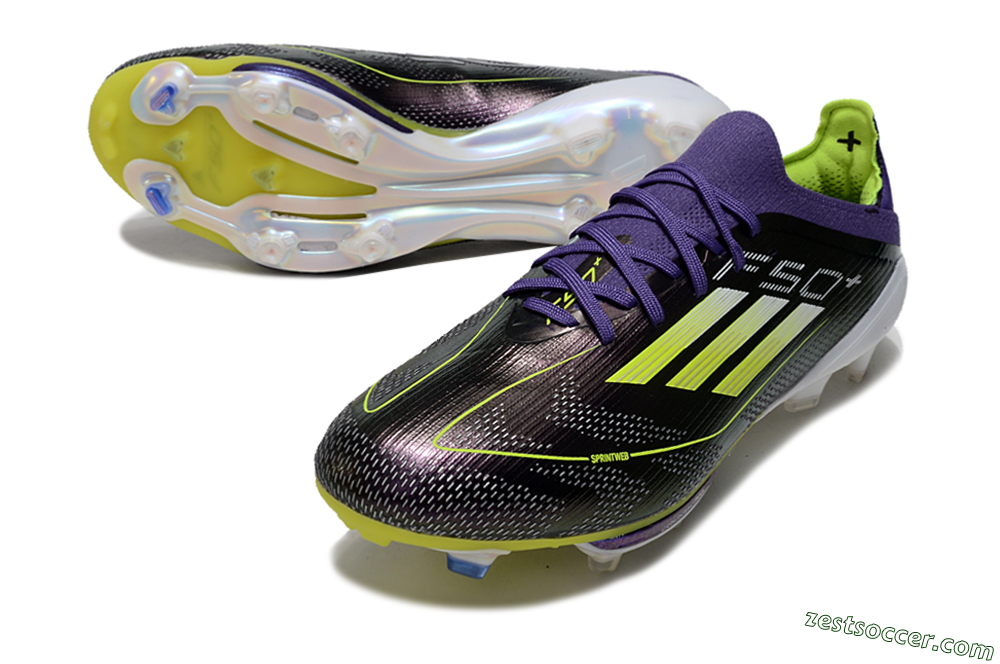 Adidas F50 Lightstrike Pro FG Low-Tops Soccer Cleats - Purple/Yellow/Blue 3