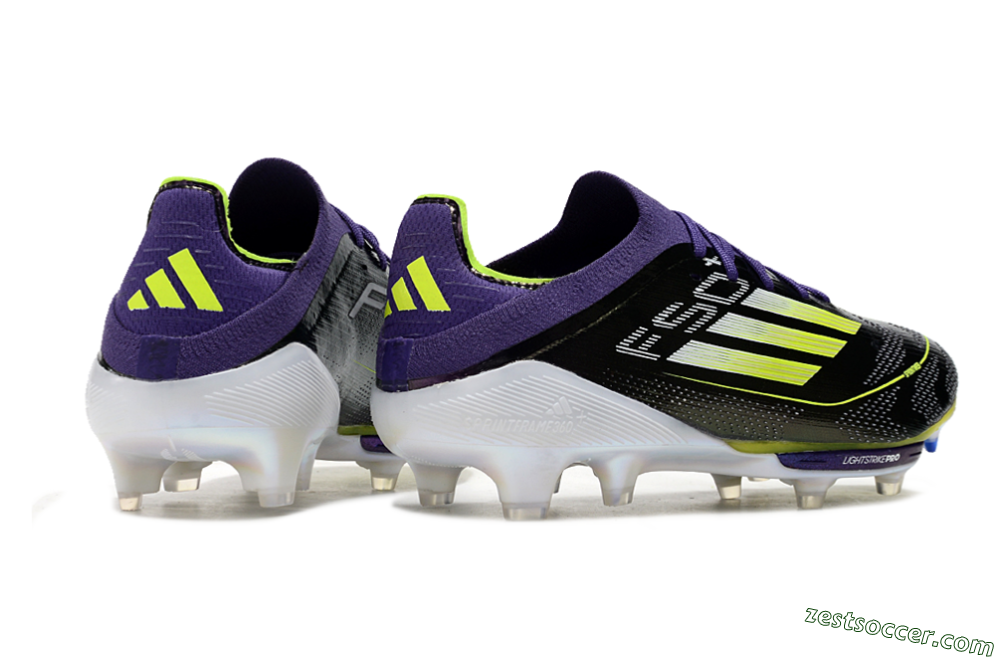Adidas F50 Lightstrike Pro FG Low-Tops Soccer Cleats - Purple/Yellow/Blue 6