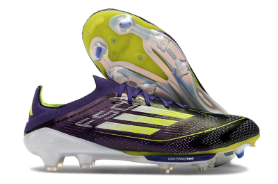Adidas F50 Lightstrike Pro FG Low-Tops Soccer Cleats - Purple/Yellow/Blue
