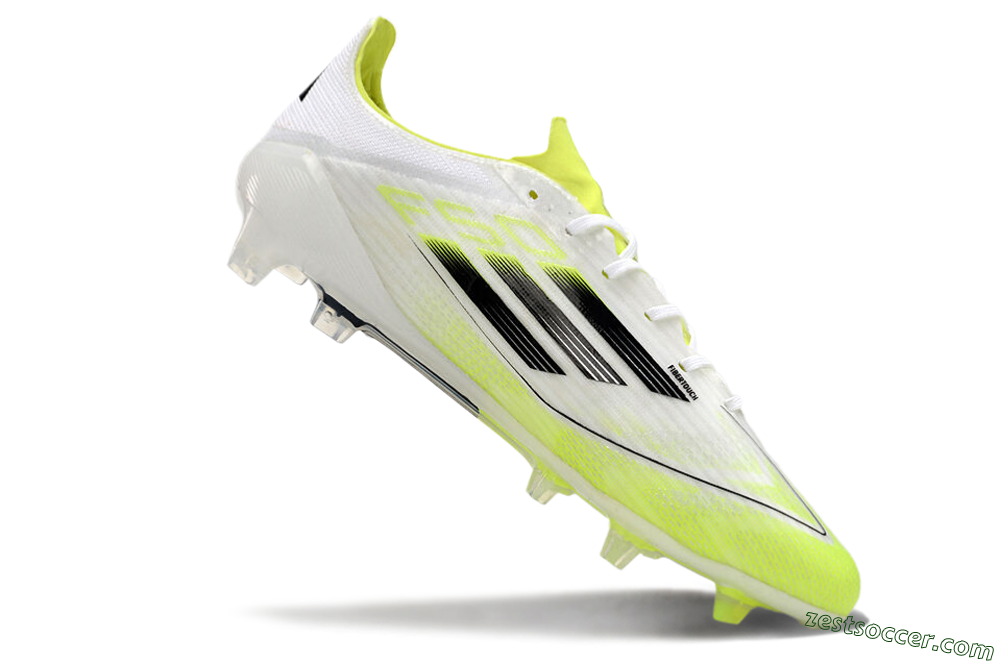 Adidas F50 Adizero FG Low-Tops Soccer Cleats - White/Yellow/Black 4