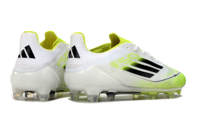 Adidas F50 Adizero FG Low-Tops Soccer Cleats - White/Yellow/Black