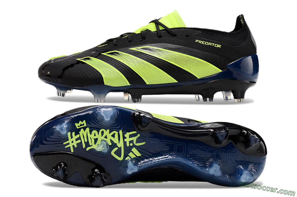 Adidas Predator Accuracy+ FG Low-Tops Soccer Cleats - Black/Yellow 1