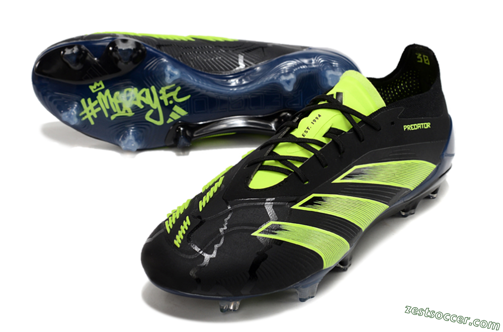 Adidas Predator Accuracy+ FG Low-Tops Soccer Cleats - Black/Yellow 3