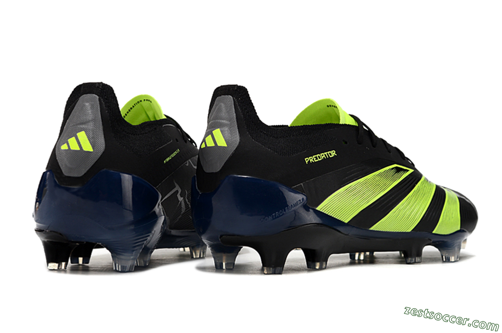 Adidas Predator Accuracy+ FG Low-Tops Soccer Cleats - Black/Yellow 6