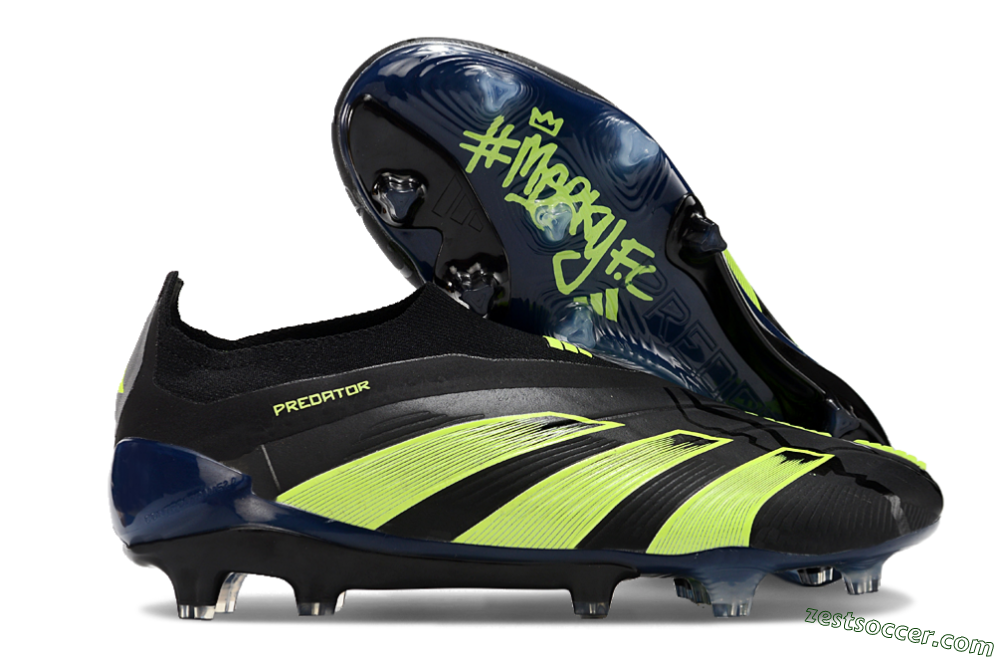 Adidas Predator Accuracy+ FG Low-Tops Soccer Cleats - Black/Yellow/Blue 0