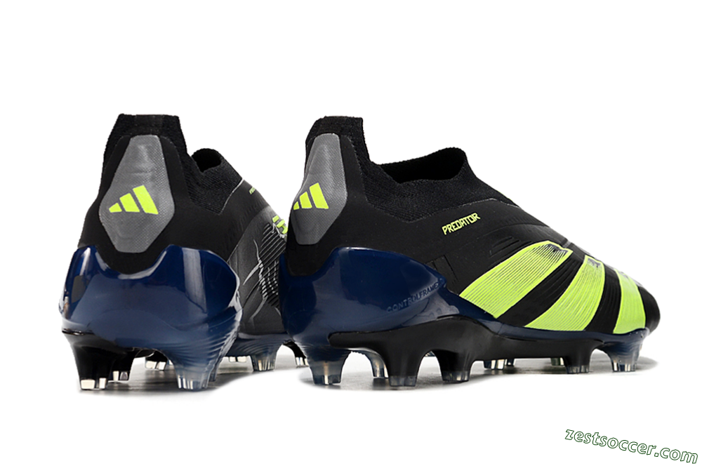 Adidas Predator Accuracy+ FG Low-Tops Soccer Cleats - Black/Yellow/Blue 6
