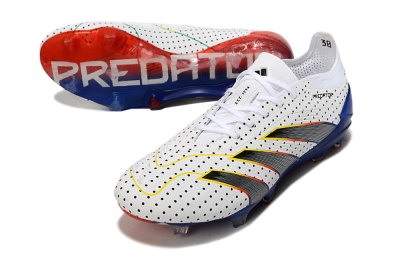 Adidas Predator 24 Elite Euphoria FG Low-Tops Soccer Cleats - White/Silver/Blue