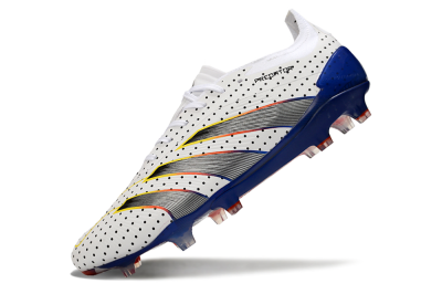 Adidas Predator 24 Elite Euphoria FG Low-Tops Soccer Cleats - White/Silver/Blue