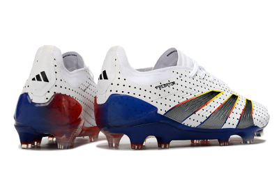 Adidas Predator 24 Elite Euphoria FG Low-Tops Soccer Cleats - White/Silver/Blue