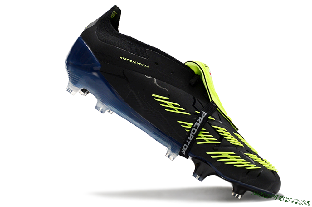 Adidas Predator Elite Foldover Tongue FG Low-Tops Soccer Cleats - Black/Yellow/Blue 2