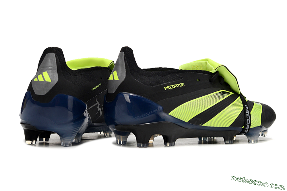 Adidas Predator Elite Foldover Tongue FG Low-Tops Soccer Cleats - Black/Yellow/Blue 1