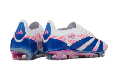 Adidas Predator Accuracy Elite FG Low-Tops Soccer Cleats - White/Pink/Blue