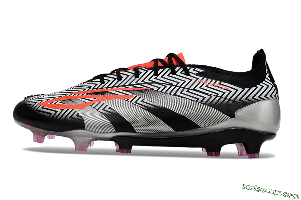 Adidas Predator Accuracy Elite FG Low-Tops Soccer Cleats - White/Black/Red/Silver 2