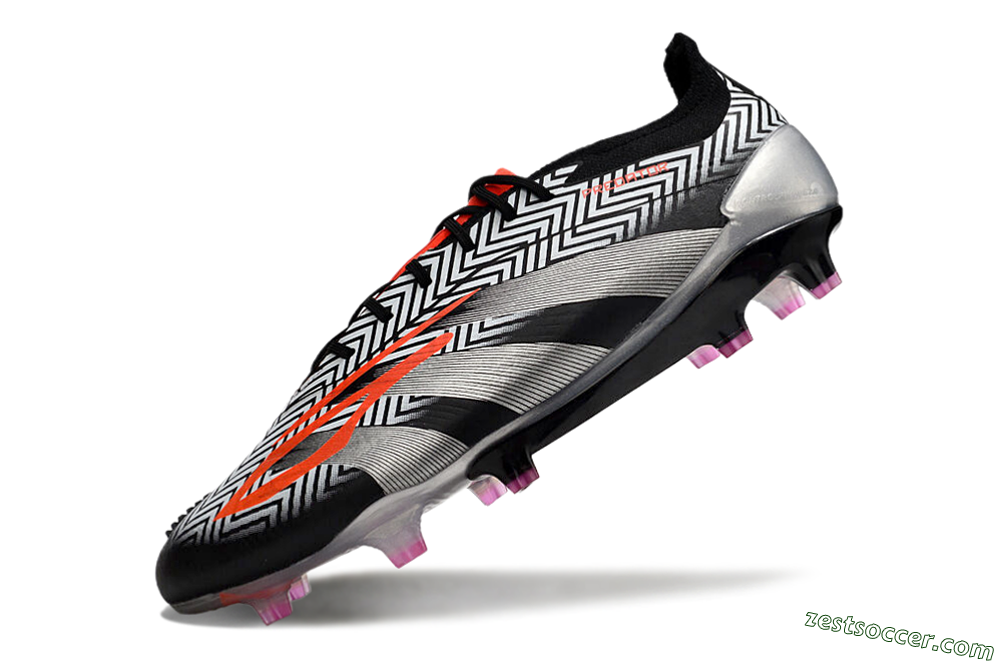 Adidas Predator Accuracy Elite FG Low-Tops Soccer Cleats - White/Black/Red/Silver 5