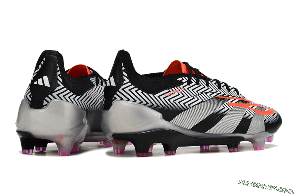Adidas Predator Accuracy Elite FG Low-Tops Soccer Cleats - White/Black/Red/Silver 6