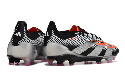 Adidas Predator Accuracy Elite FG Low-Tops Soccer Cleats - White/Black/Red/Silver