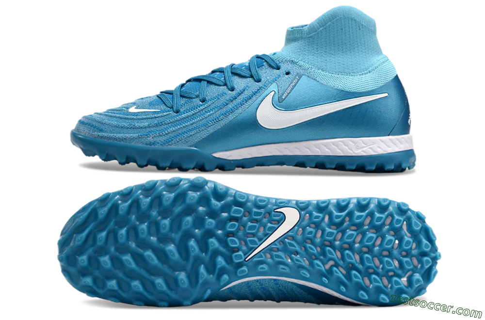 Nike Phantom Luna Elite TF High-Tops Soccer Shoes - Jade/White/Blue 1