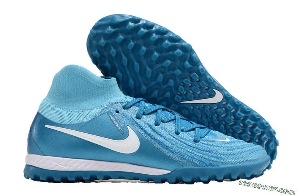 Nike Phantom Luna Elite TF High-Tops Soccer Shoes - Jade/White/Blue 0