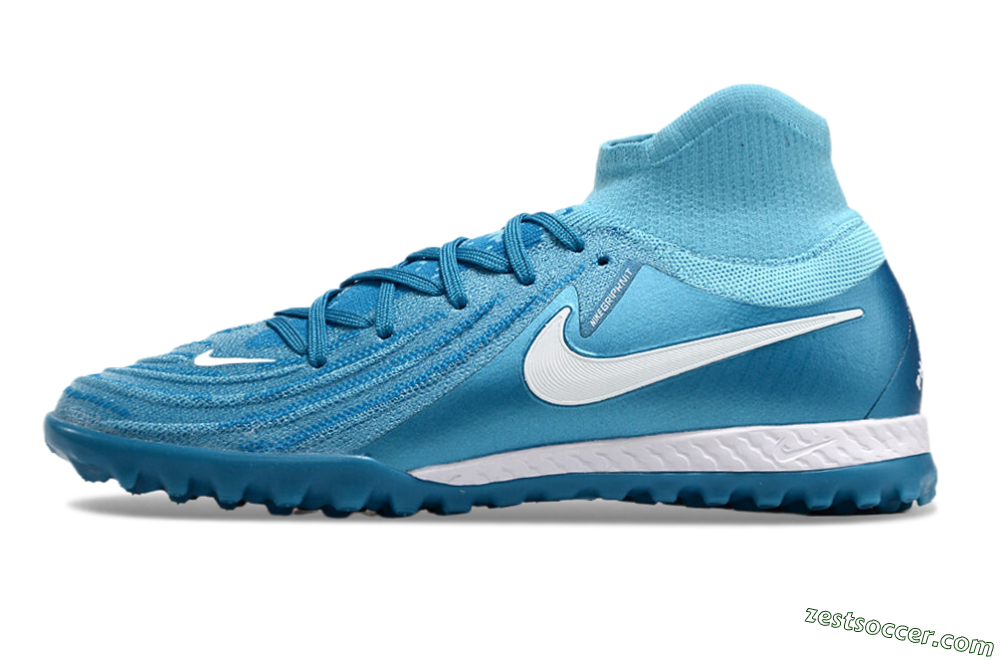 Nike Phantom Luna Elite TF High-Tops Soccer Shoes - Jade/White/Blue 2