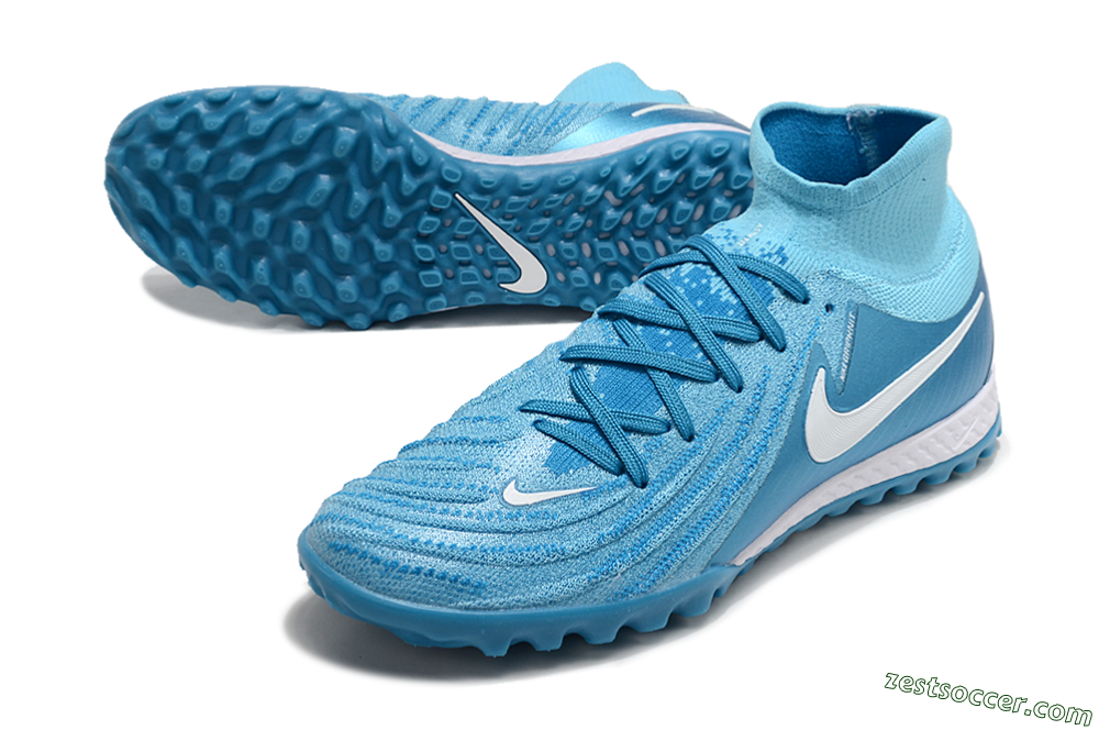 Nike Phantom Luna Elite TF High-Tops Soccer Shoes - Jade/White/Blue 3