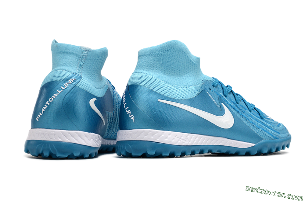Nike Phantom Luna Elite TF High-Tops Soccer Shoes - Jade/White/Blue 6