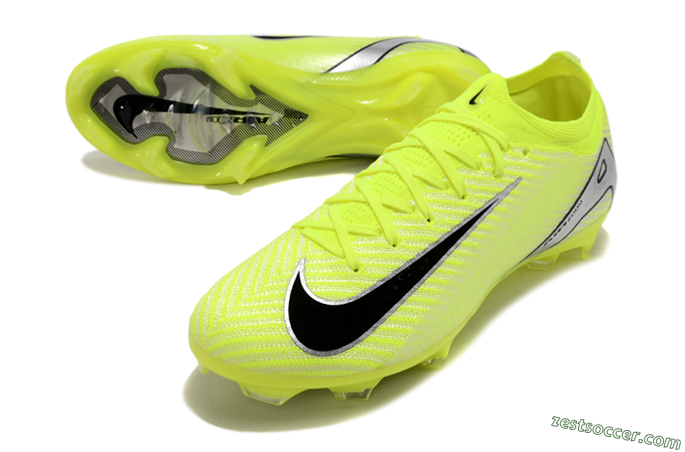 Nike Air Zoom Mercurial Vapor 16 Elite FG Low-Tops Soccer Cleats - Yellow/Black/Silver/Grey 3