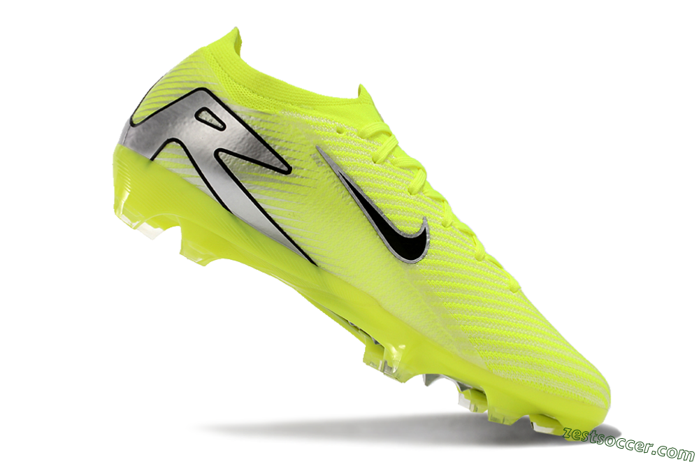 Nike Air Zoom Mercurial Vapor 16 Elite FG Low-Tops Soccer Cleats - Yellow/Black/Silver/Grey 4