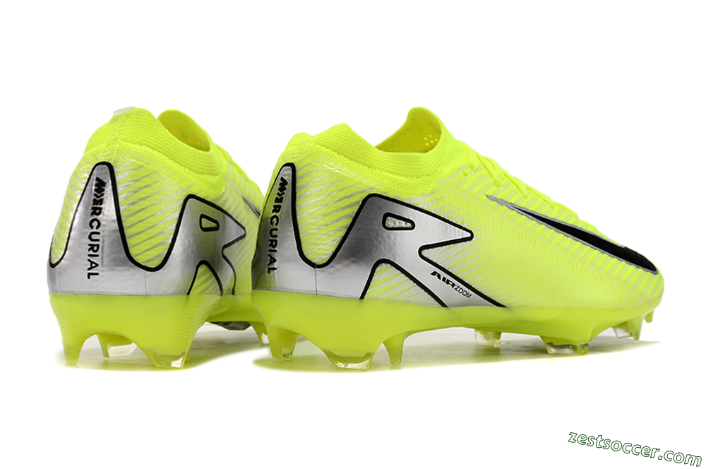 Nike Air Zoom Mercurial Vapor 16 Elite FG Low-Tops Soccer Cleats - Yellow/Black/Silver/Grey 6