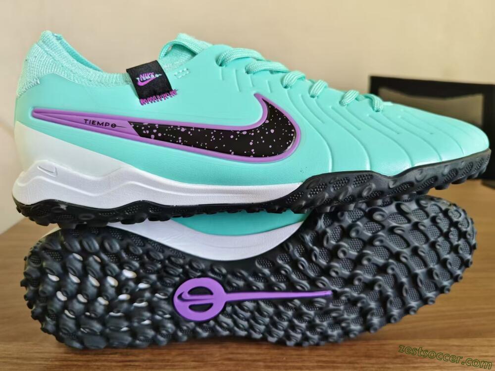 Nike Tiempo Legend 10 TF Low-Tops Soccer Shoes - Blue/Black/Purple