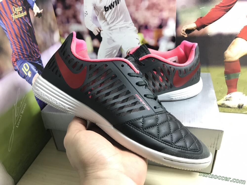 Nike Lunar Gato 2 IC Low-Tops Soccer Shoes - Black/Red/White